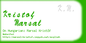 kristof marsal business card