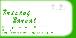 kristof marsal business card